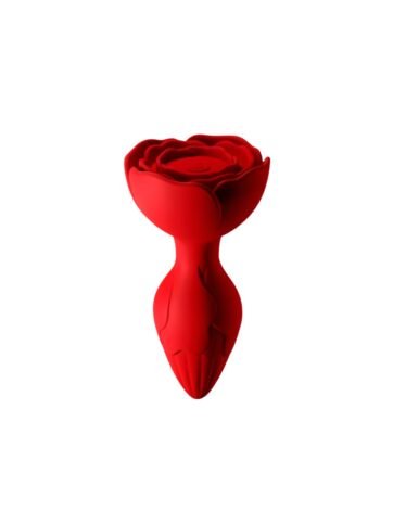 Rose Vibrating Anal Plug Silicone