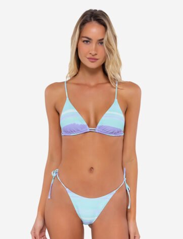 Vcay Rib Micro Triangle High Cut Bikini Swimsuit