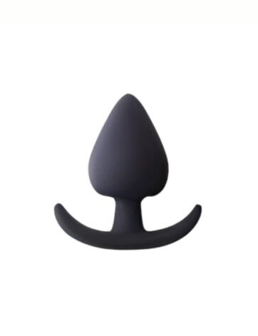 Black Silicone Heart Butt Plug Anchor Base