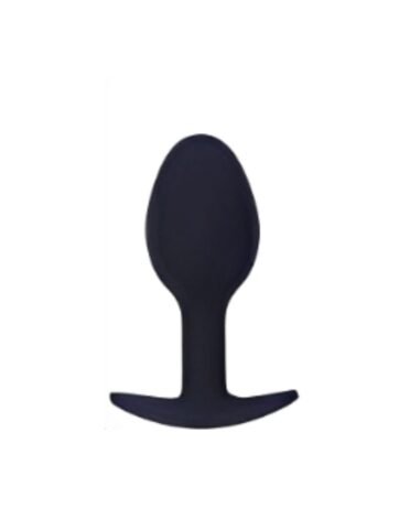 Navy Silicone Egg Butt Plug T-Anchor Base