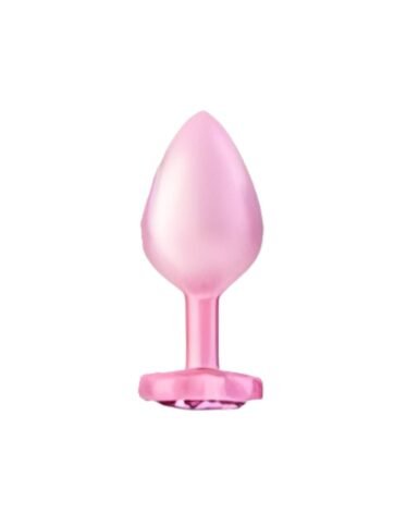 Pink Aluminum Butt Plug Heart Gem Base